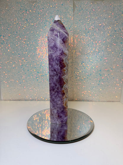 Amethyst / Mexican Lace Agate Large Point