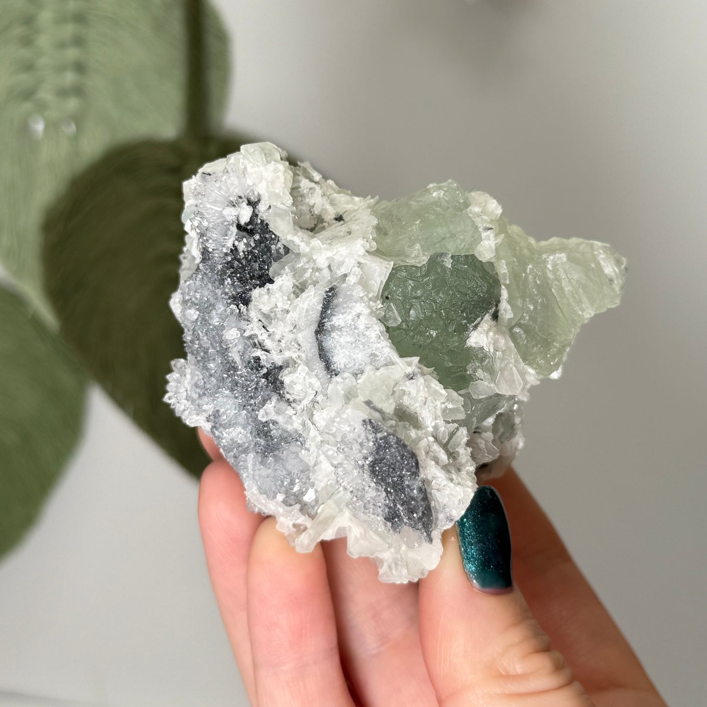 Fluorite Raw with Chalcedony & Calcite