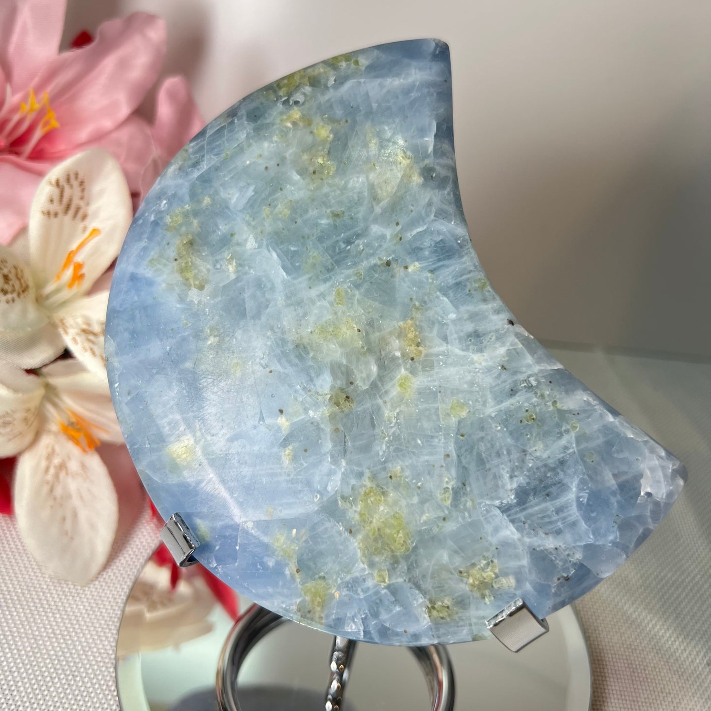 Large Blue Calcite Moon