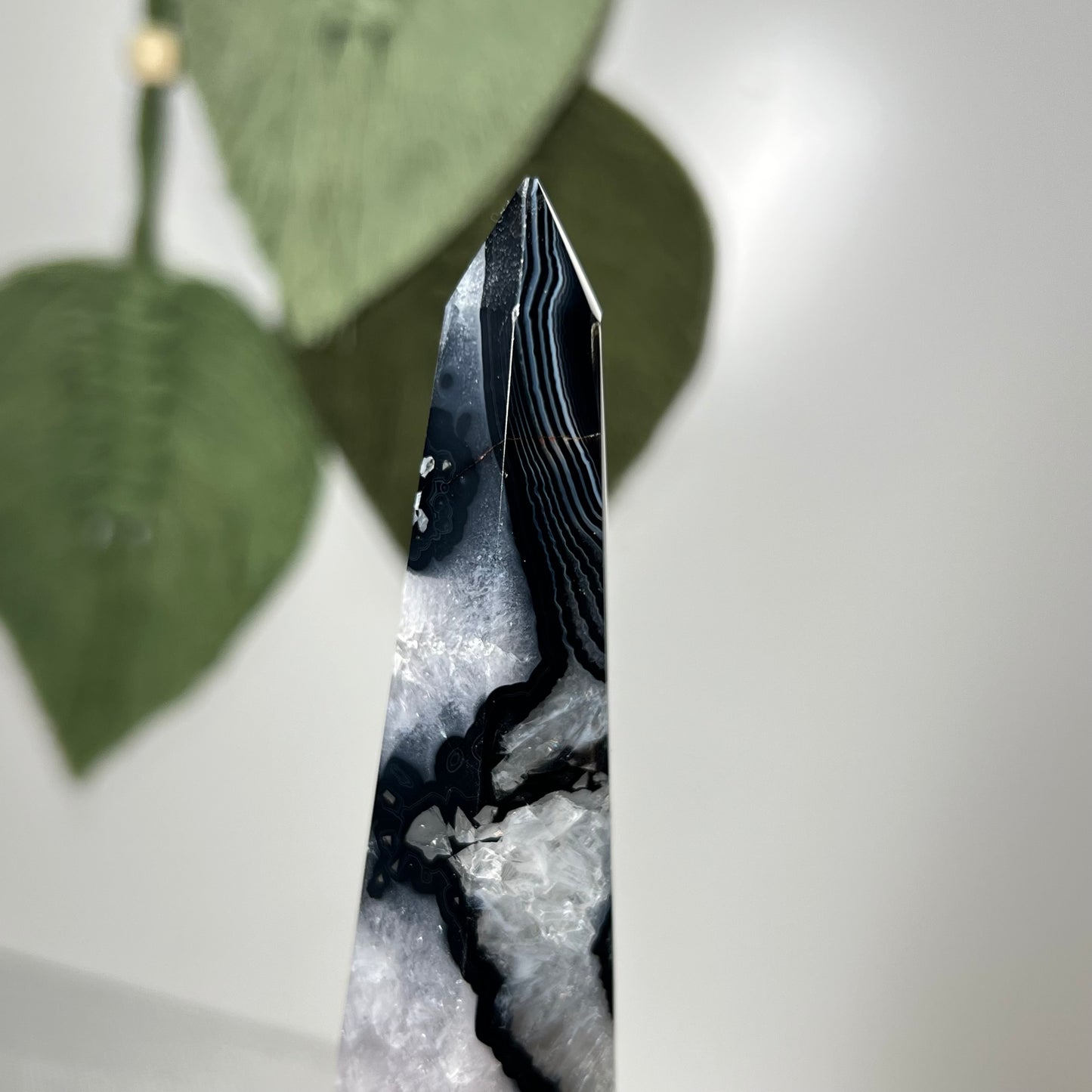 Black Banded Agate Obelisk