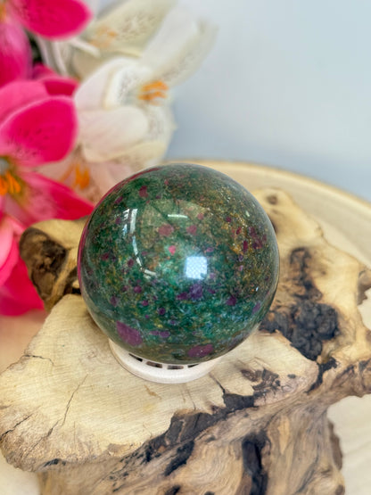 Ruby In Fuschite Sphere
