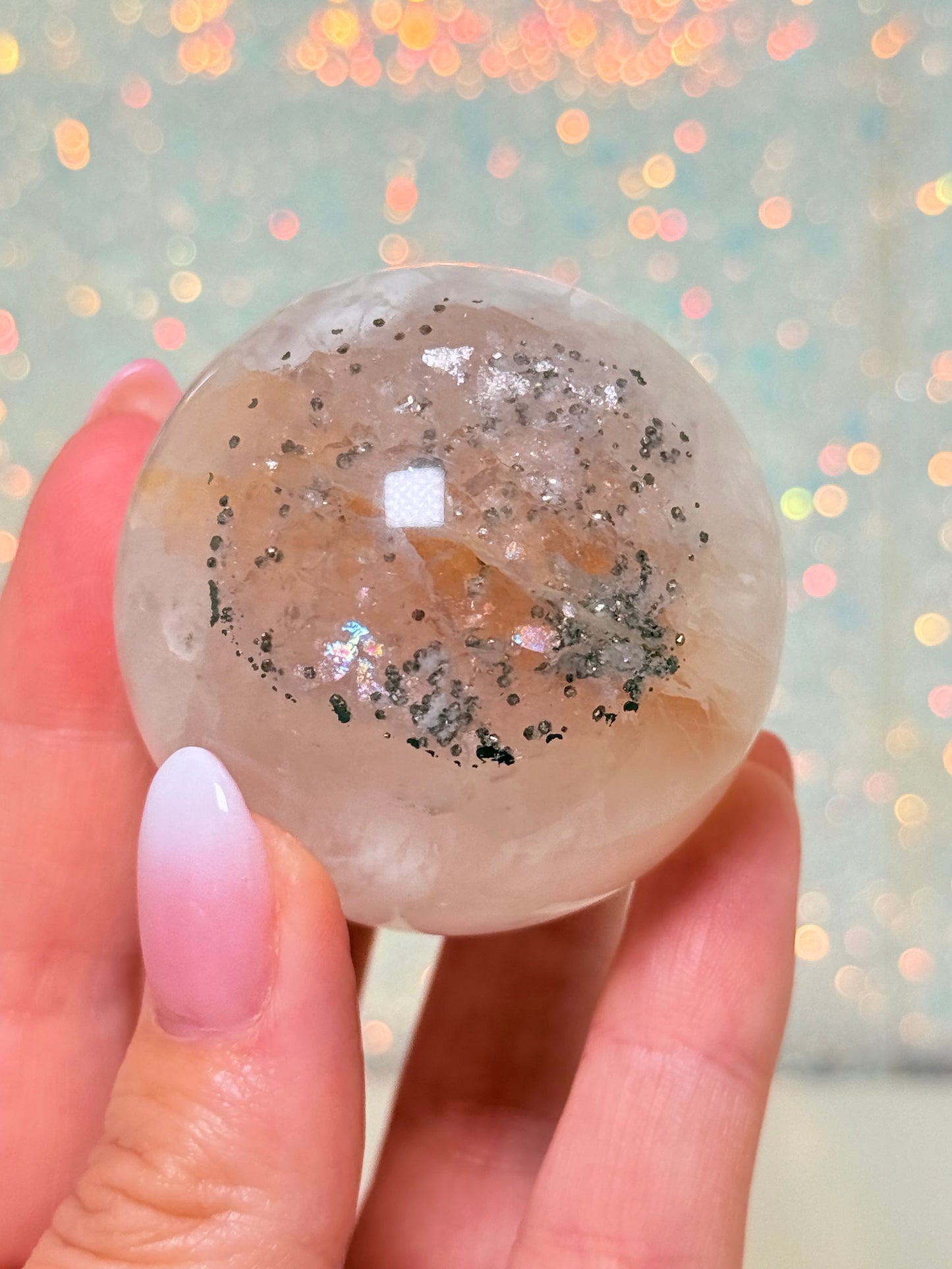 Fluorite Sphere With Pyrite