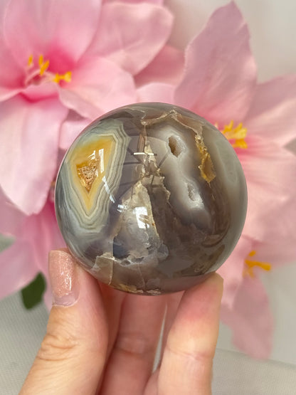 Flower Agate Sphere