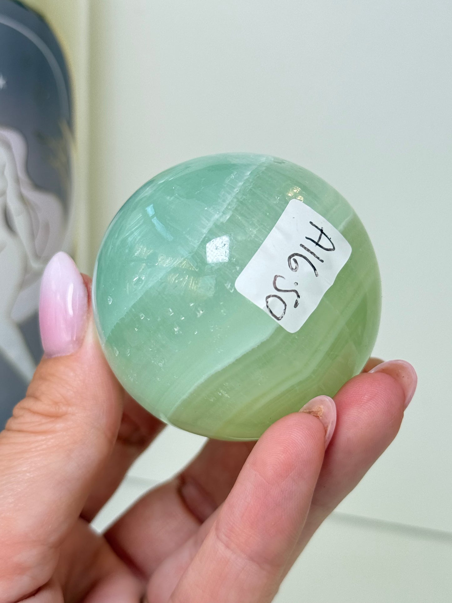 Pistachio Calcite Sphere