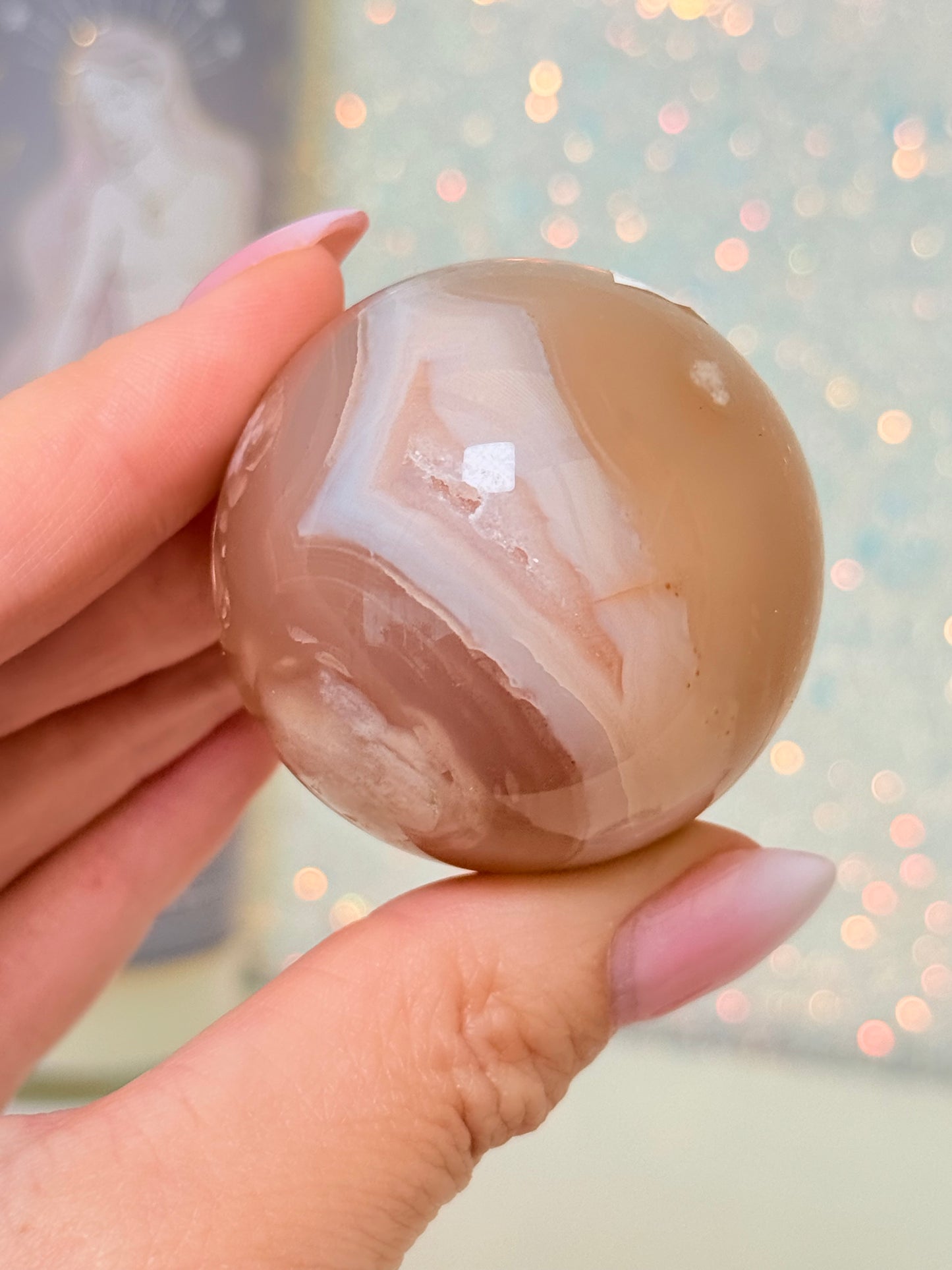 Flower Agate Sphere