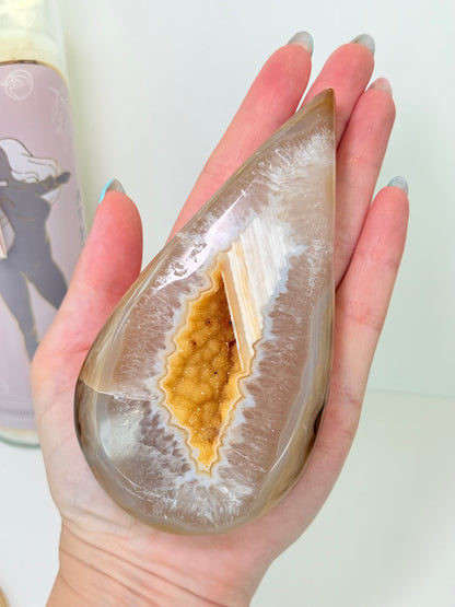 Brazilian Agate Drop With Stand