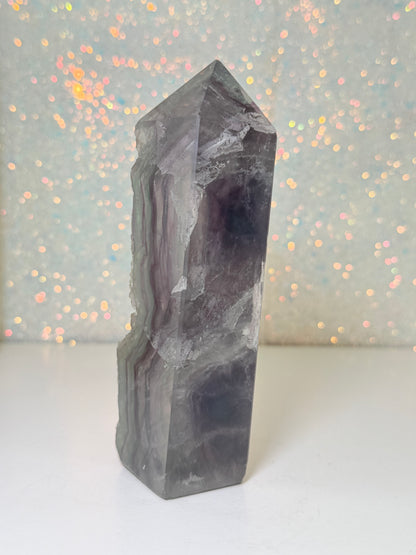 Fluorite Tower With Raw Edge