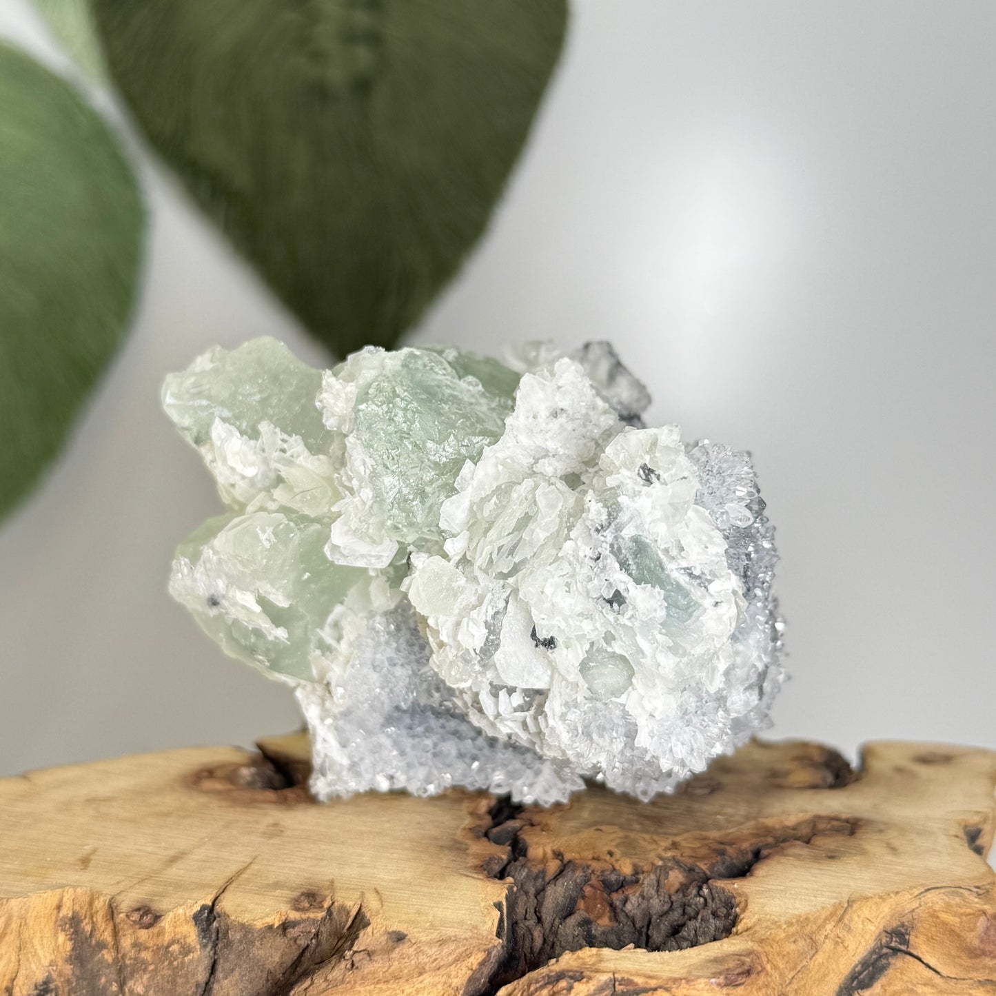 Fluorite Raw with Chalcedony & Calcite