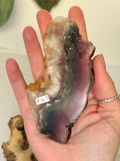 Fluorite With Pyrite Slab (Self Stands)