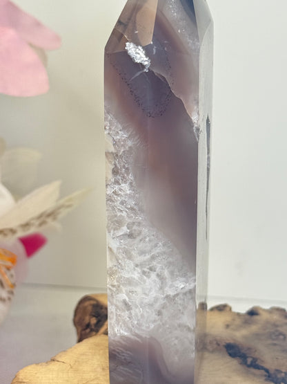 Large Druzy Agate Tower