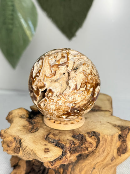Chocolate Calcite Sphere