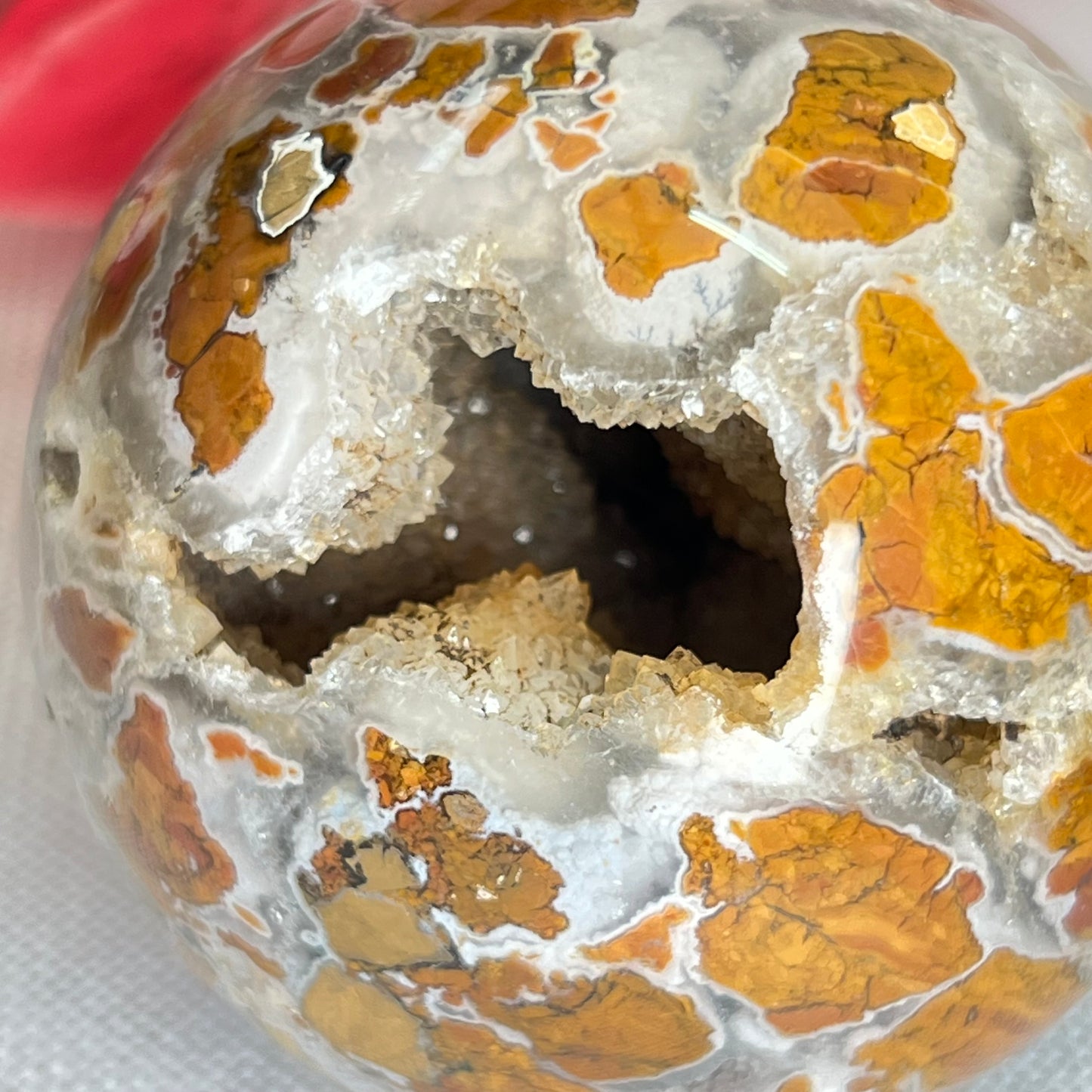 Yellow Petal Agate Sphere