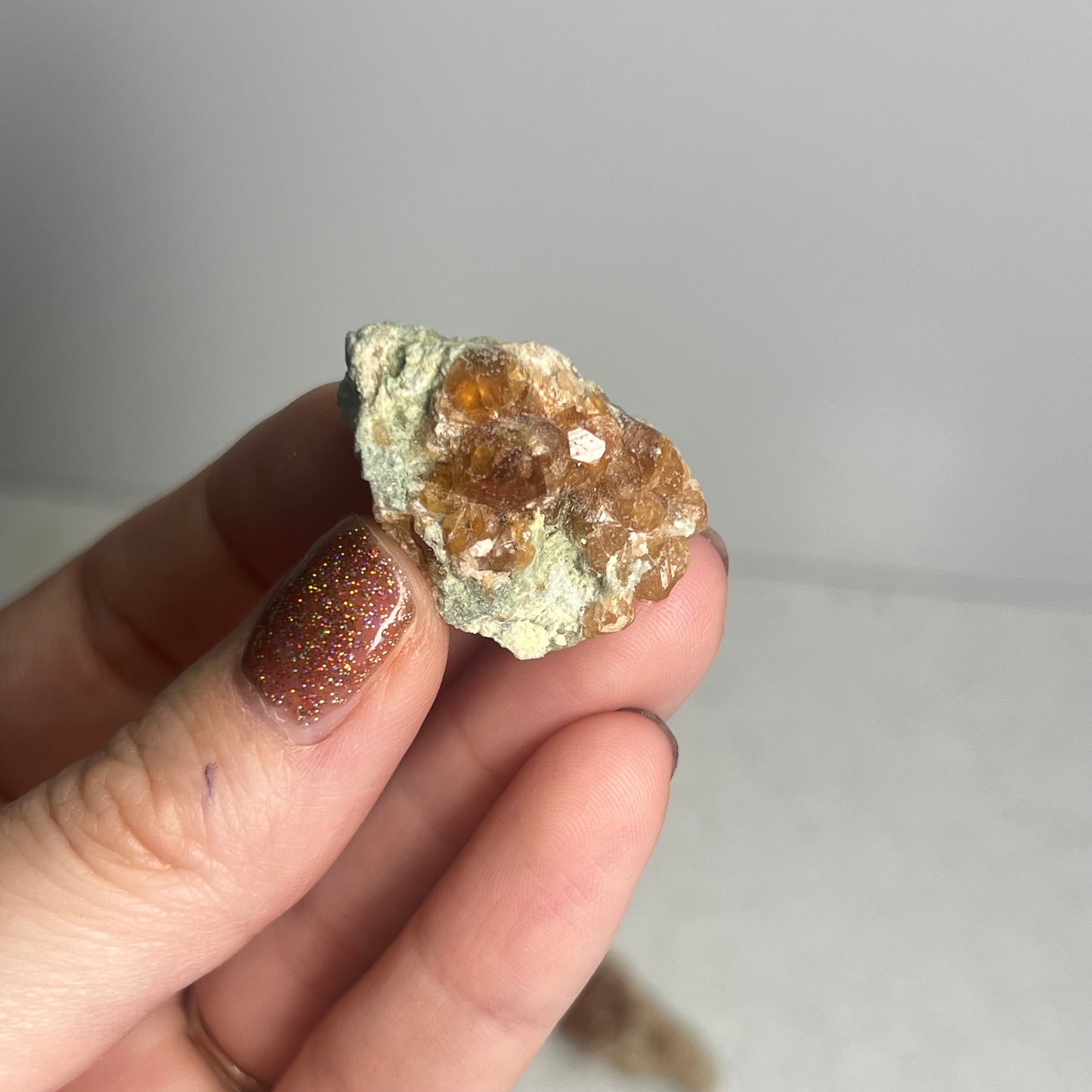 Raw Orange Garnet On Matrix