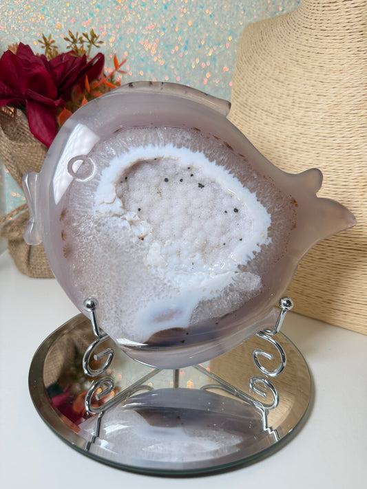 Druzy Agate Fish