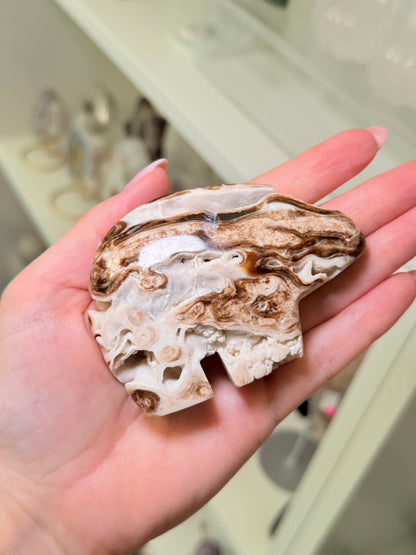 Chocolate Calcite Zuni Bear (A)