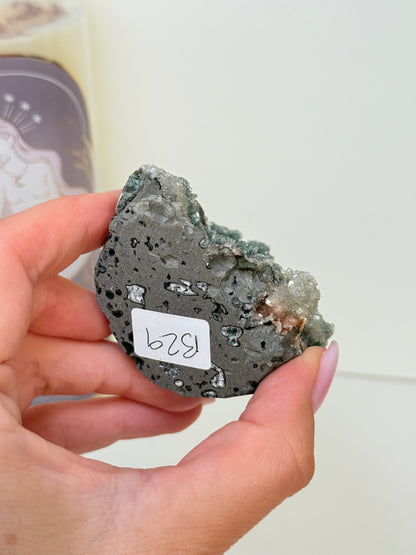 Calcite Coated Green Heulandite
