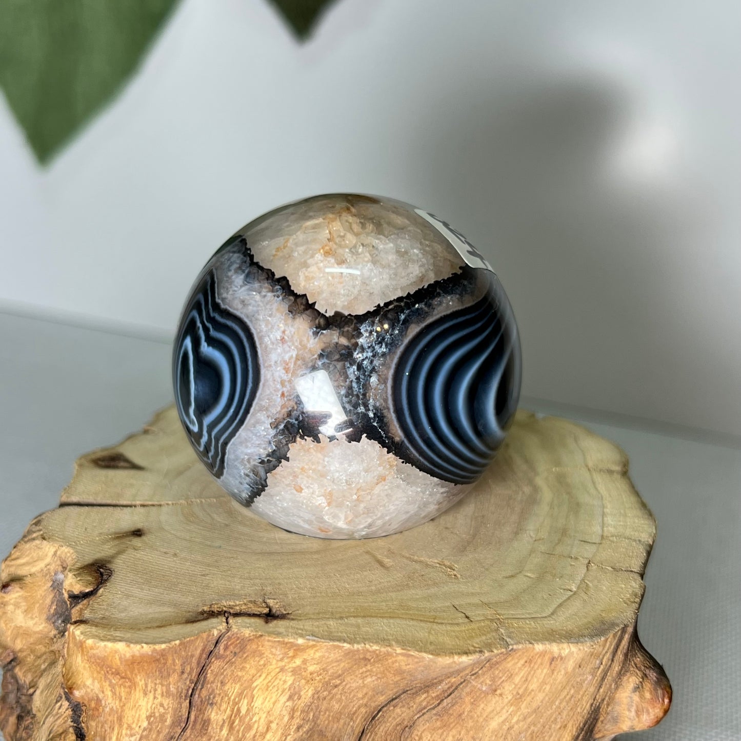 Black Banded Agate Sphere