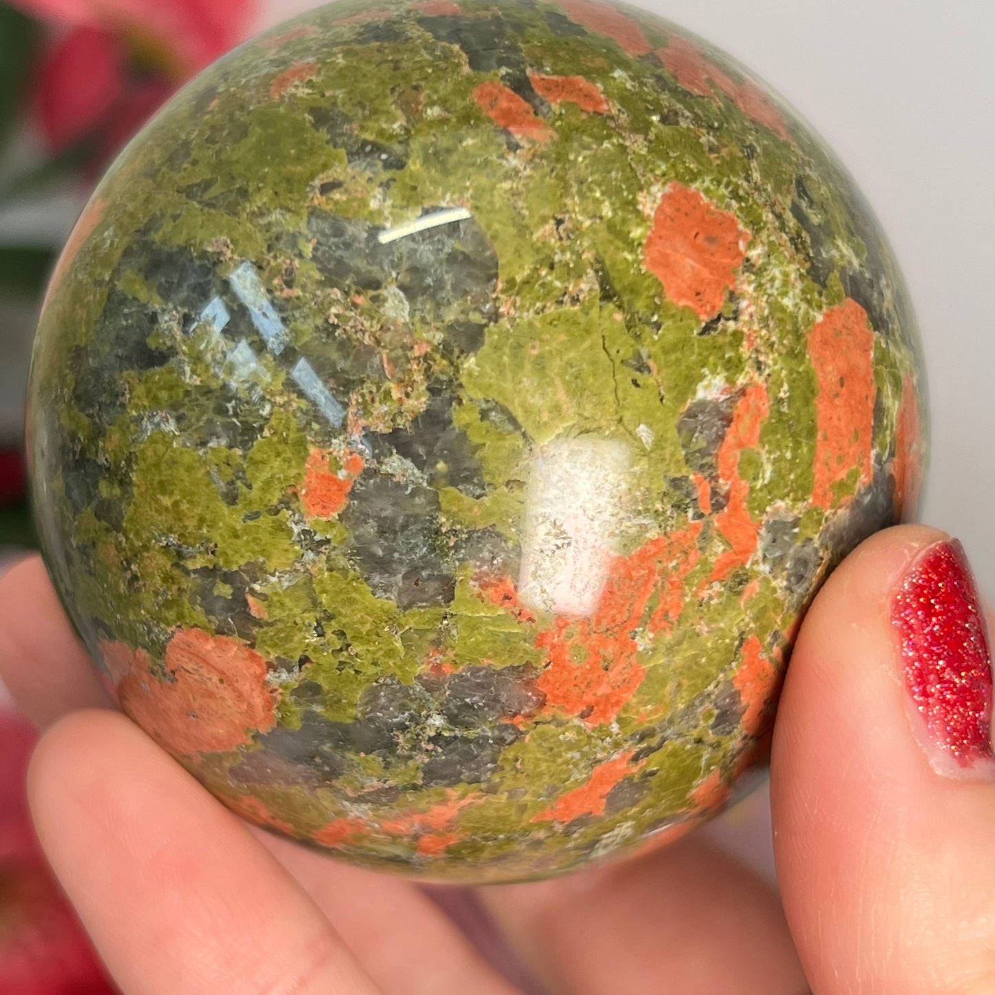 Large Unakite Sphere