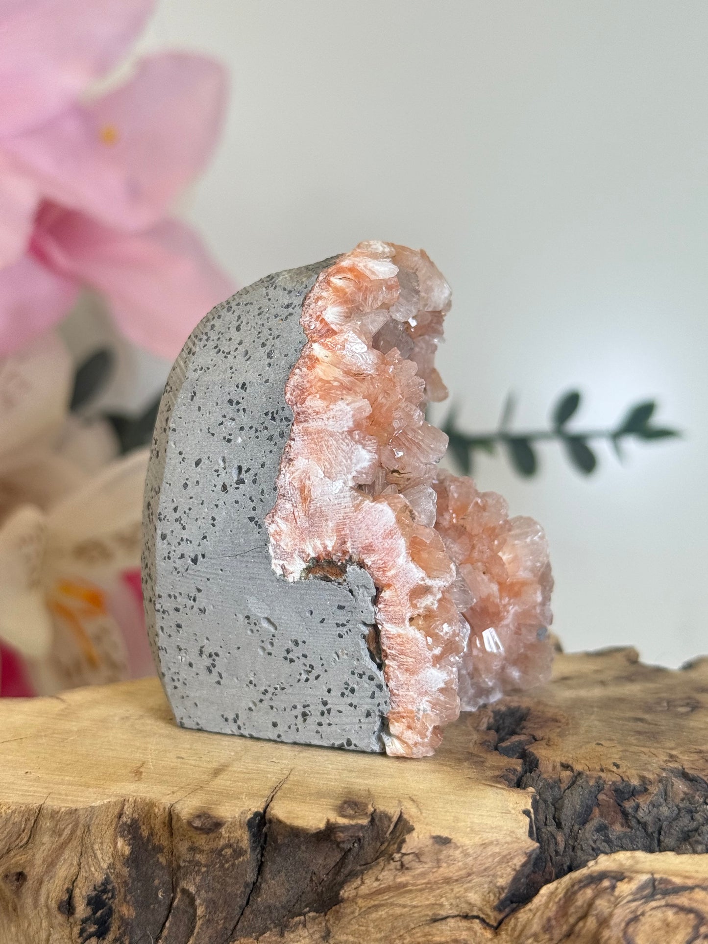 Peach Apophyllite Cutbase