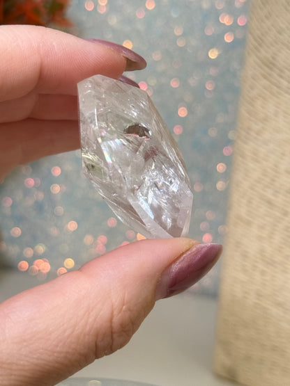 Faceted Clear Quartz Heart