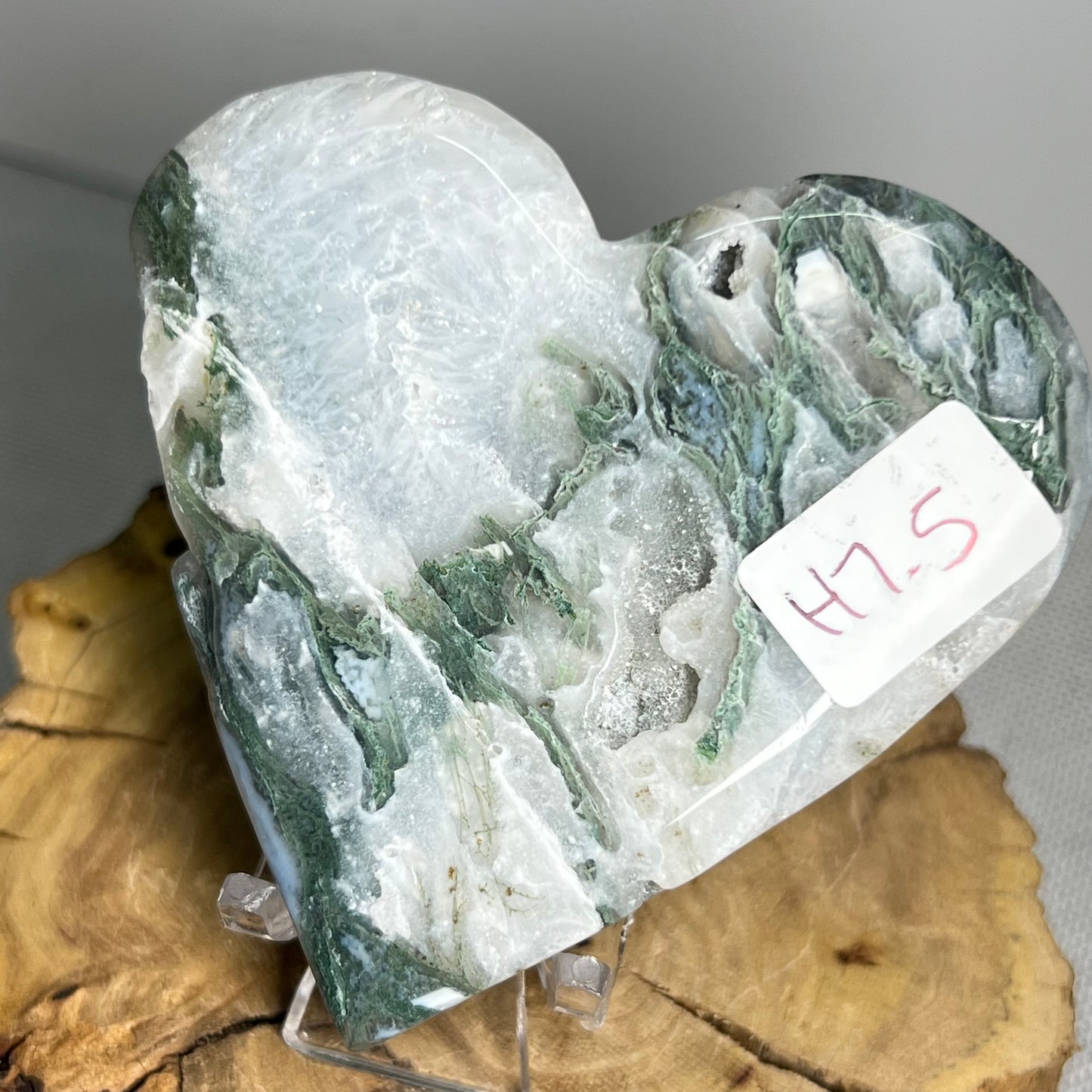 Moss Agate Heart