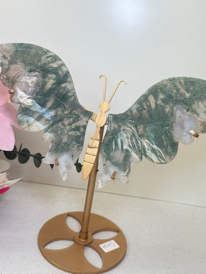 Moss Agate Butterfly Wings