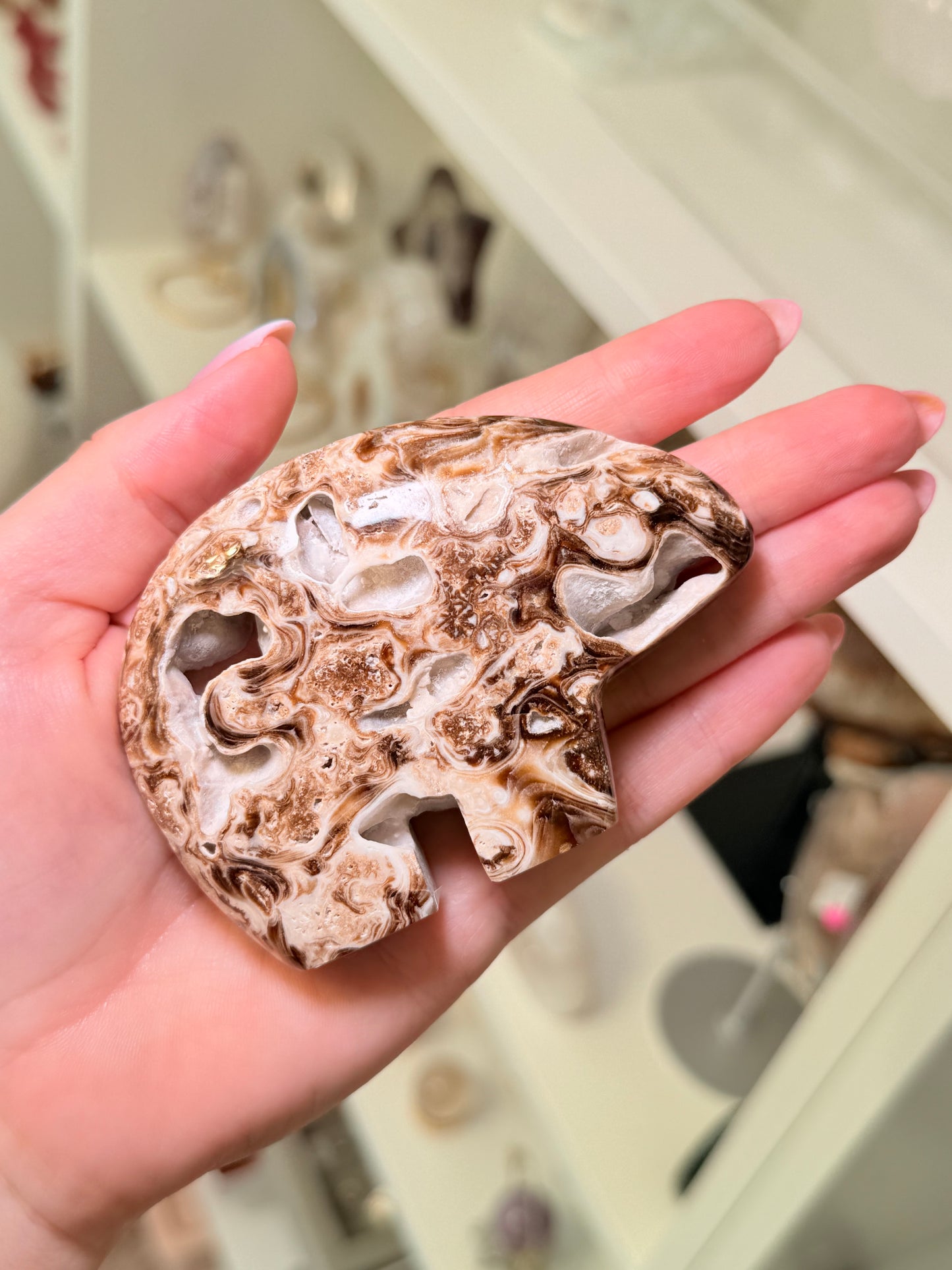 Chocolate Calcite Zuni Bear (C)