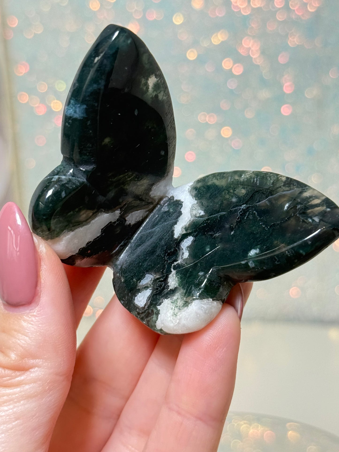 Moss Agate Butterfly