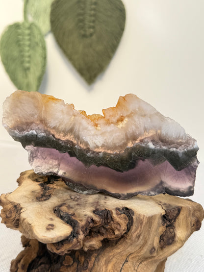 Fluorite With Pyrite Slab (Self Stands)