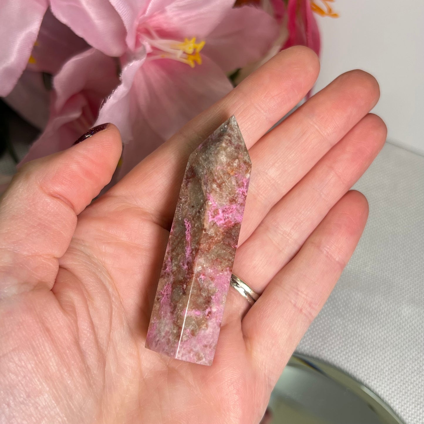 Cobalt Calcite Point