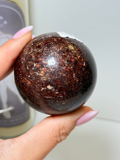 Mica In Garnet Sphere