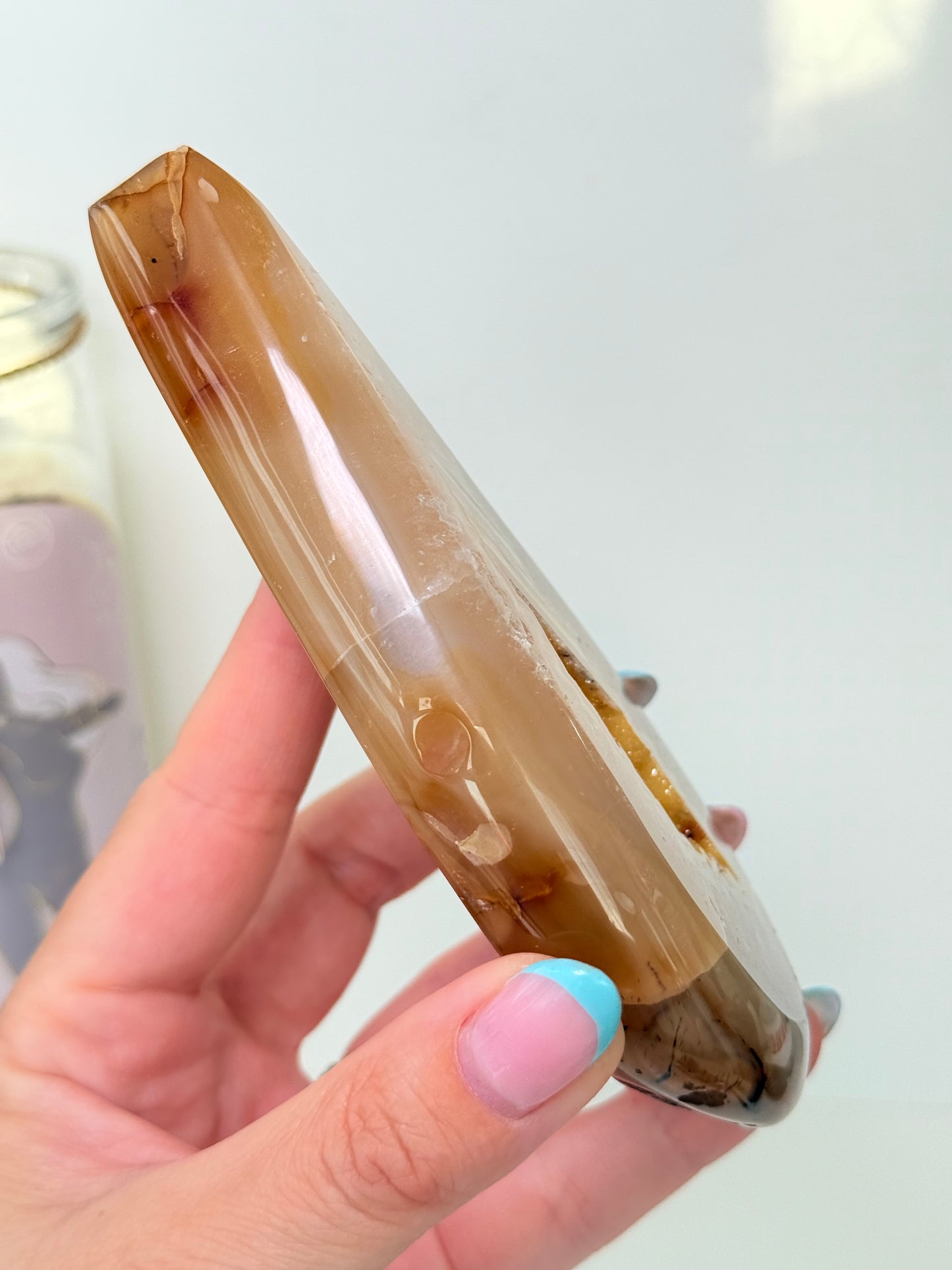 Brazilian Agate Drop With Stand