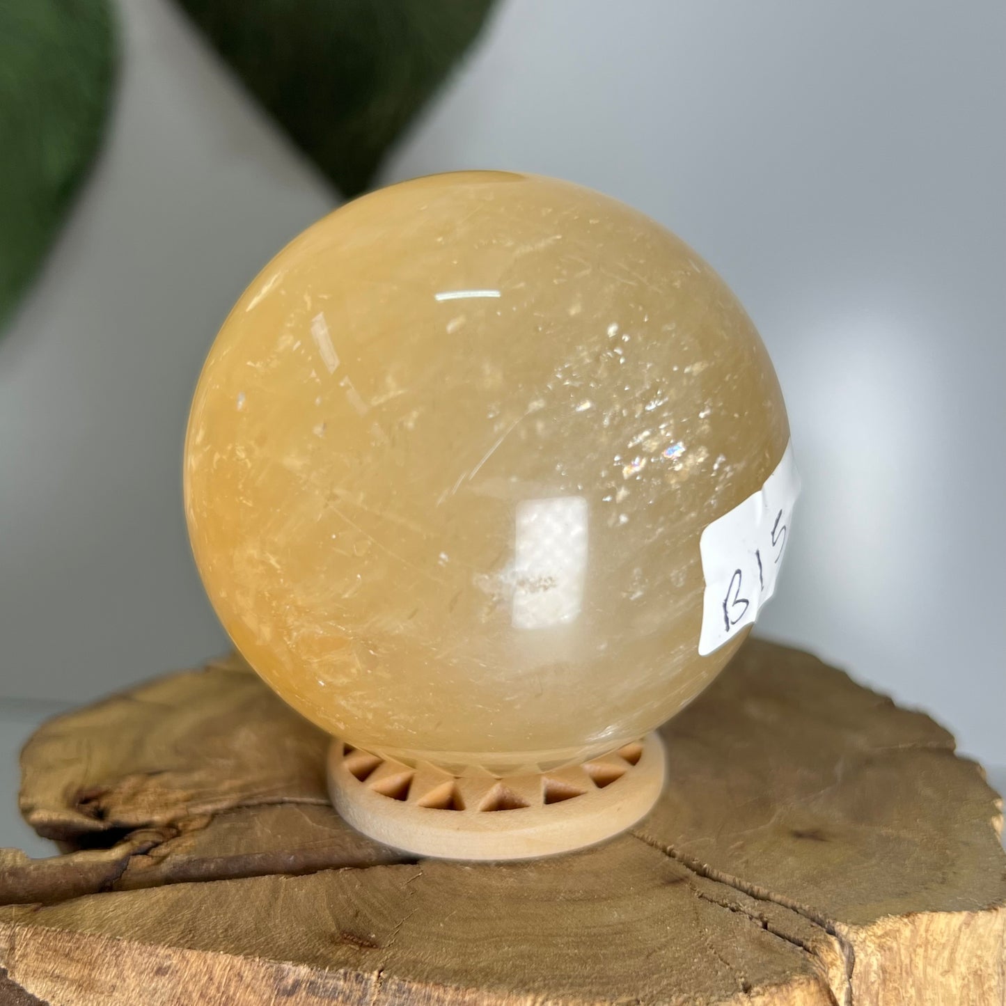 Honey Calcite Sphere