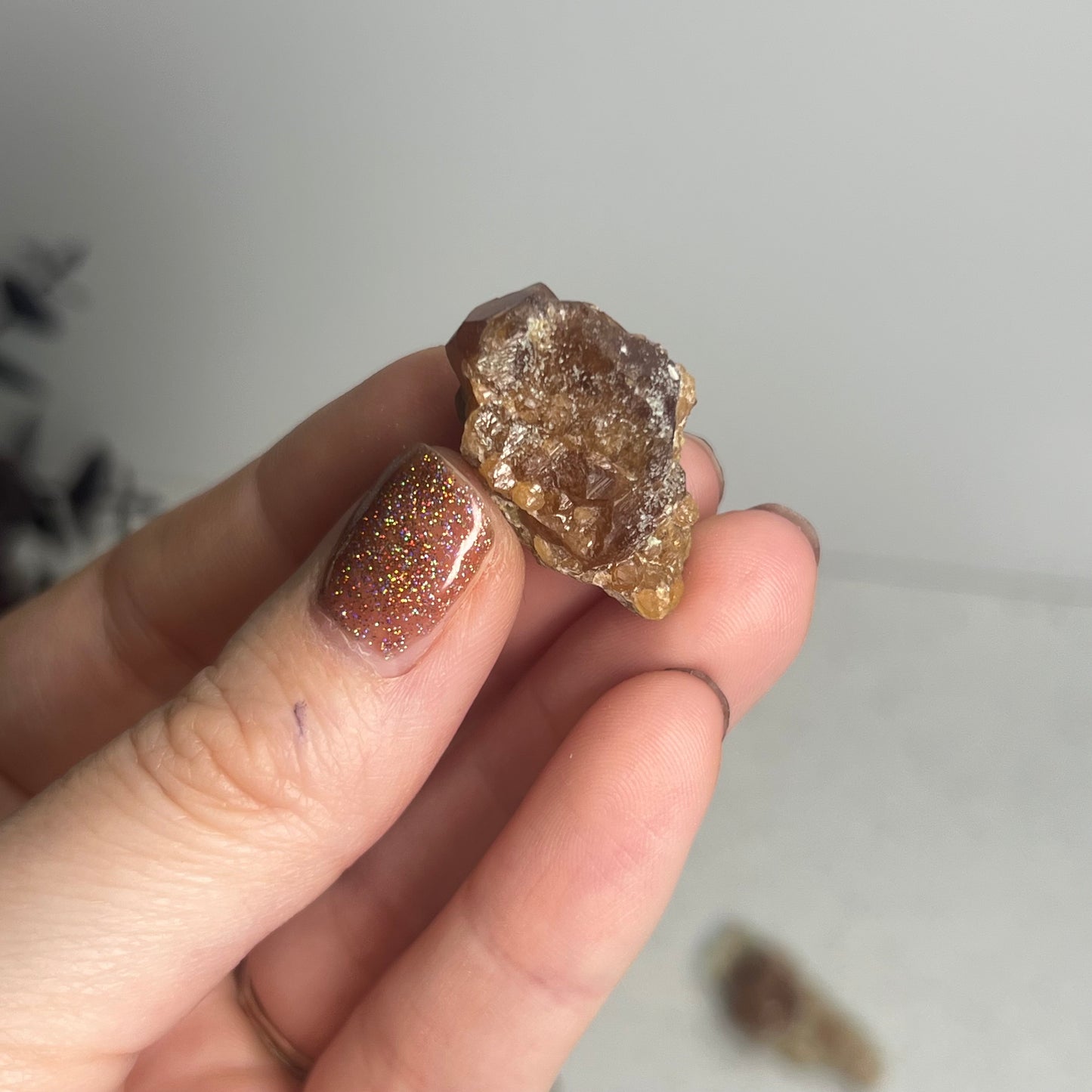 Raw Orange Garnet On Matrix