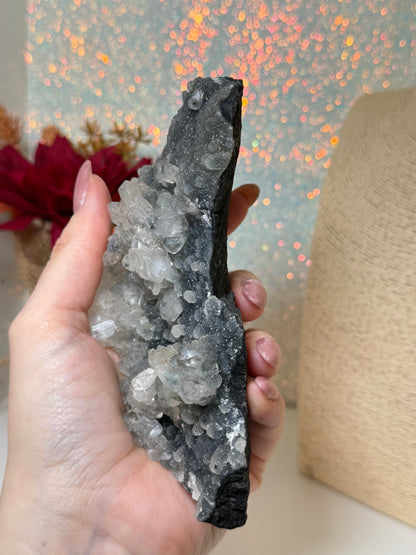 Black Chalcedony With Apophyllite