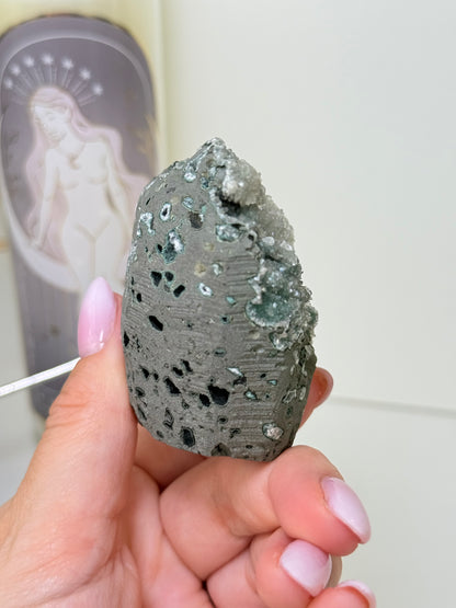 Calcite Coated Green Heulandite