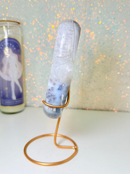 Brazilian Agate Hamsa Hand On Stand