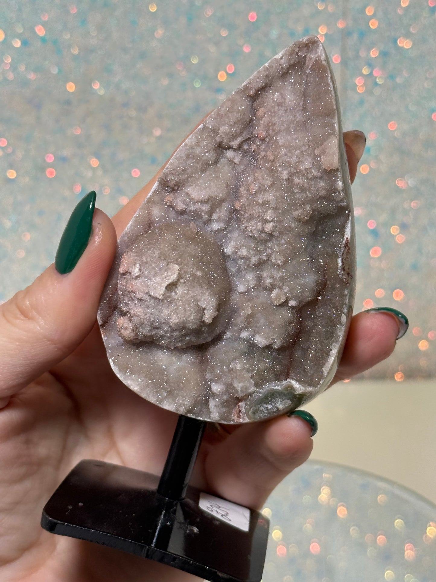 Green Sugar Amethyst Tear Drop