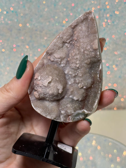 Green Sugar Amethyst Tear Drop