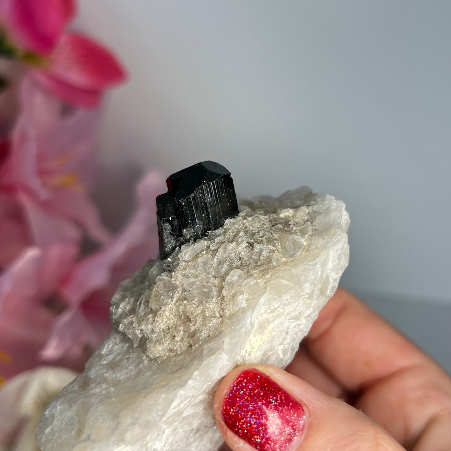 Raw Tourmaline In Feldspar