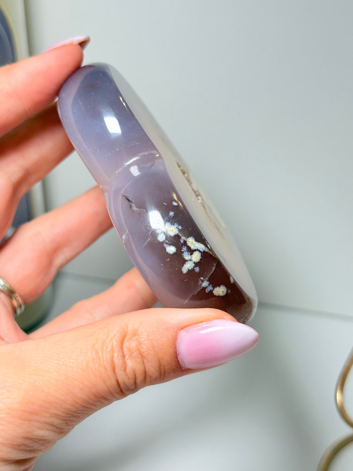 Brazilian Agate Heart With Stand
