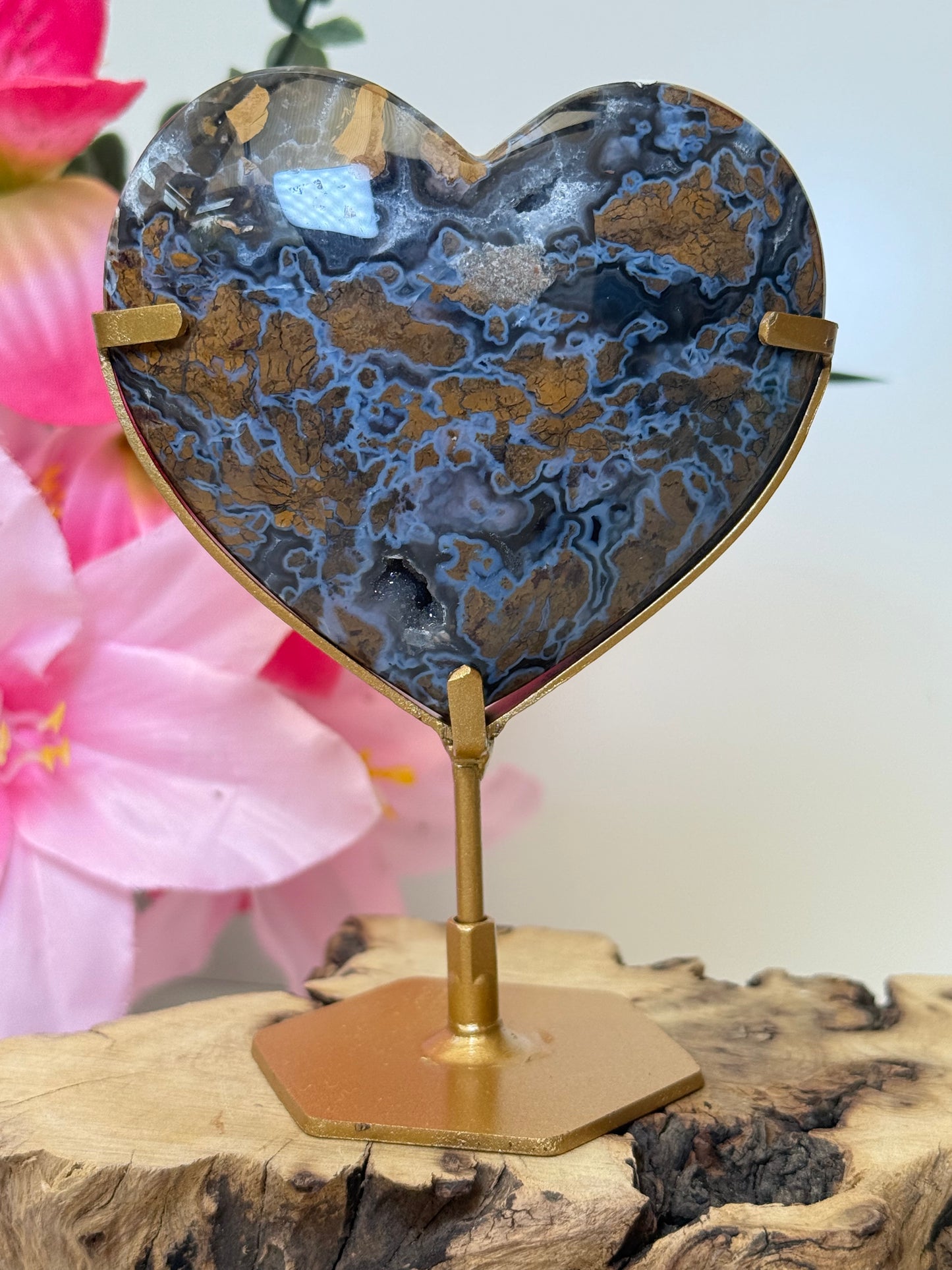 Brecciated Jasper Heart With Stand