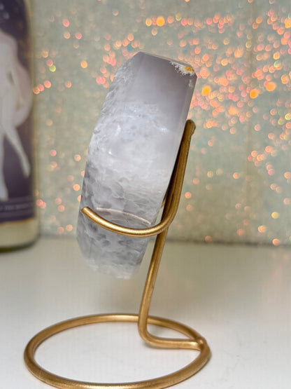 Brazilian Agate Diamond On Stand