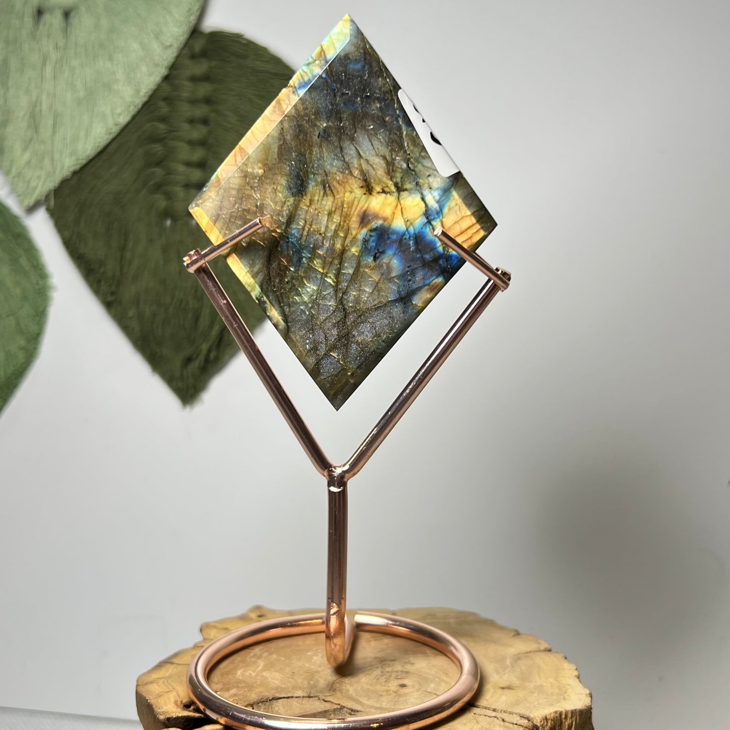 Labradorite Rhombus With Stand