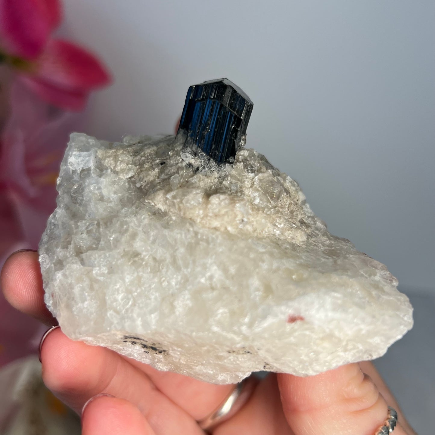 Raw Tourmaline In Feldspar