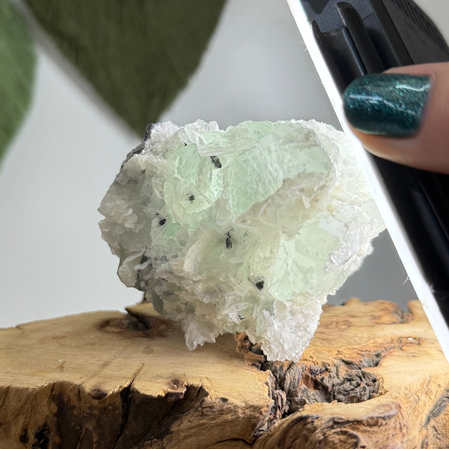 Fluorite Raw with Chalcedony & Calcite