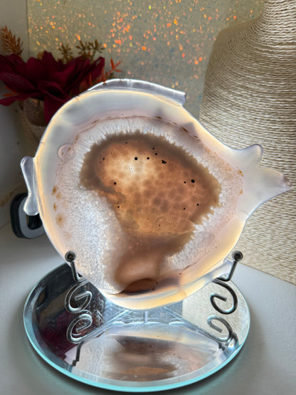 Druzy Agate Fish