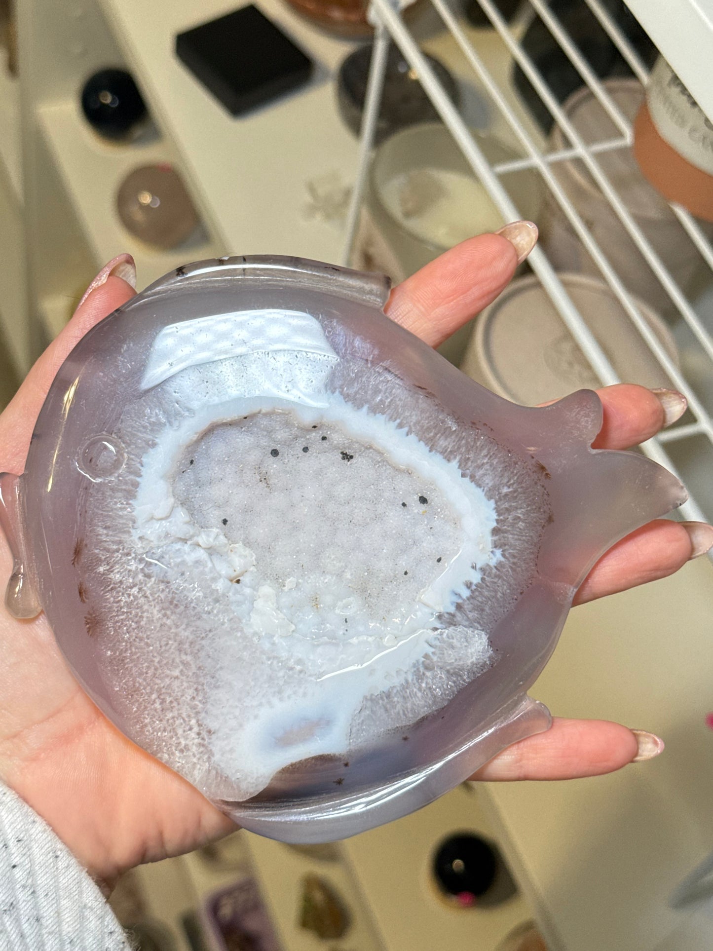 Druzy Agate Fish