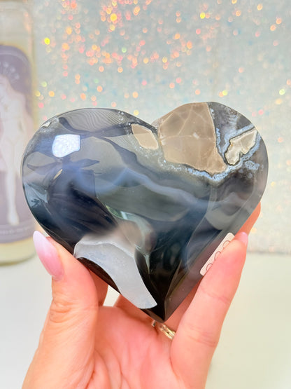 Volcano Agate Heart