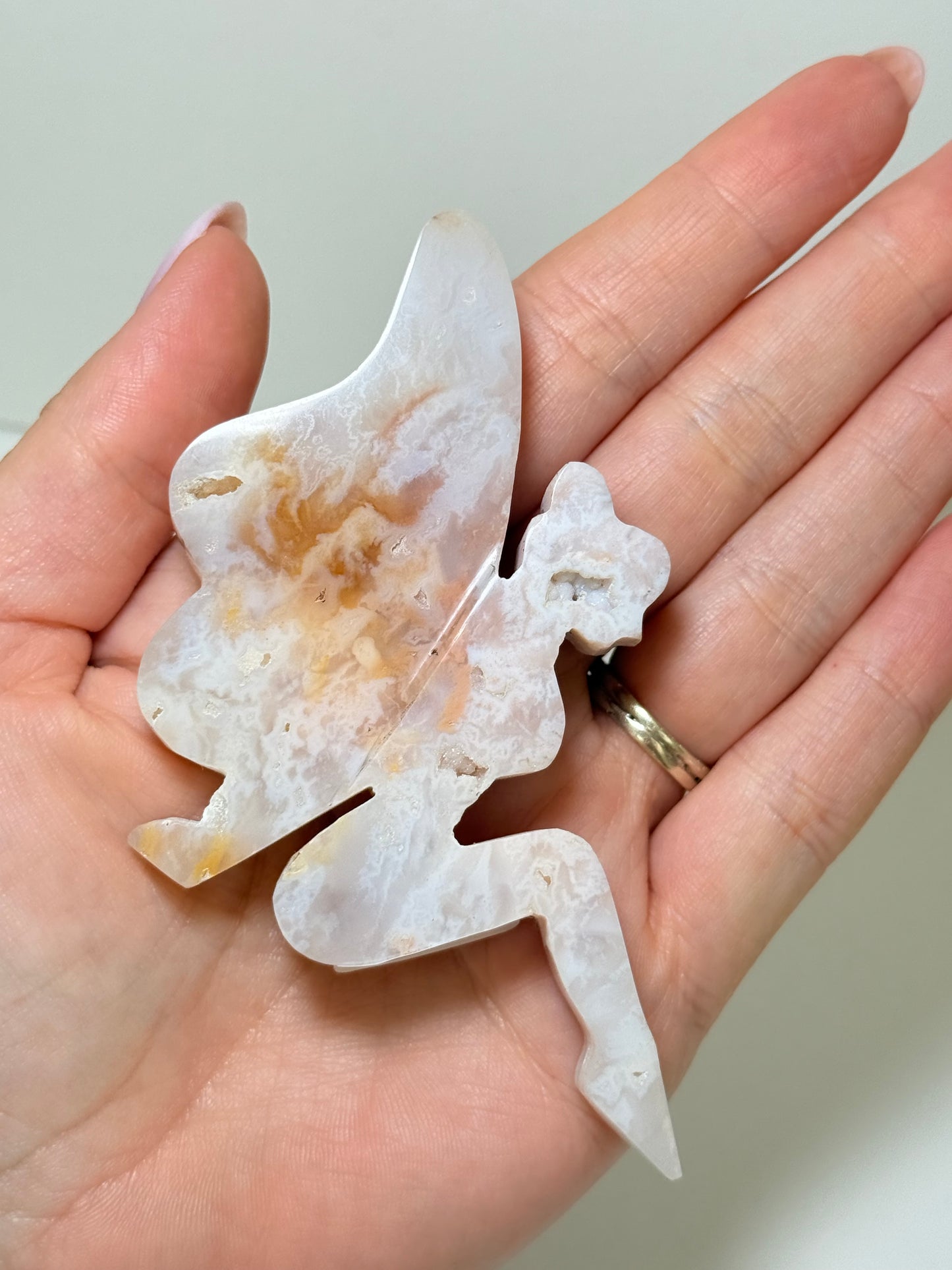 Pink Plume Agate Fairy